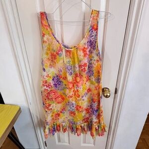 60s sheer floral night gown and coat - would wear as dress 20 inches pit to pit